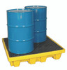 UltraTech Spill Pallet P4 - Nestable Model - With Drain - Yellow - 1231