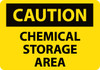 CAUTION, CHEMICAL STORAGE AREA, 10X14, RIGID PLASTIC