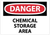 DANGER, CHEMICAL STORAGE AREA, 10X14, RIGID PLASTIC