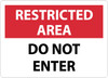 Walk On Floor Sign - 17" Dia. - Textured Non-Slip Surface - Do Not Enter - WFS24