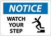 Walk On Floor Sign - 17" Dia. - Textured Non-Slip Surface - Watch Your Step - WFS1
