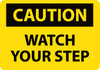 Walk On Floor Sign - 17" Dia. - Textured Non-Slip Surface - Watch Your Step - WFS1