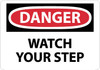 Walk On Floor Sign - 17" Dia. - Textured Non-Slip Surface - Watch Your Step - WFS1