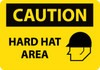 Walk On Floor Sign - 17" Dia. - Textured Non-Slip Surface - Hard Hat Area - WFS13