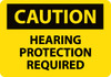 Walk On Floor Sign - 17" Dia. - Textured Non-Slip Surface - Hearing Protection Required - WFS16