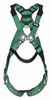 MSA V-FORM 10196702 Standard Full Body Harness w/Tongue Buckle Leg Straps - Extra Small