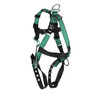 MSA V-FORM Harness w/Back, Front & Side D-Rings - Tongue Buckle Leg Straps - Super Extra Large - 10197209