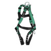 MSA V-FORM Harness w/Back, Front & Side D-Rings - Tongue Buckle Leg Straps - Super Extra Large - 10197209