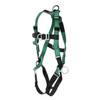 MSA V-FORM Harness w/Back, Front & Side D-Rings - Qwik-Fit Leg Straps - Standard - 10197436