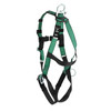 MSA V-FORM Harness w/Back, Front & Side D-Rings - Qwik-Fit Leg Straps - Extra Large - 10197437