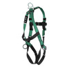 MSA V-FORM Harness w/Back, Front & Side D-Rings - Qwik-Fit Leg Straps - Super Extra Large - 10197438