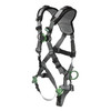 MSA V-FIT Harness w/Back, Front & Side D-Rings - Quick-Connect Leg Straps - Shoulder Padding - Extra Large - 10194865