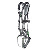 MSA V-FIT Harness w/Back, Front & Side D-Rings - Tongue Buckle Leg Straps - Shoulder Padding - Standard - 10194897