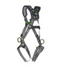 MSA V-FIT Harness w/Back & Side D-Rings - Tongue Buckle Leg Straps - Shoulder Padding - Super Extra Large - 10194931