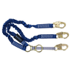 FallTech 4½' to 6' ElasTech Energy Absorbing Lanyard Double-leg with SRL D-ring and Steel Snap Hooks - 8240Y2D
