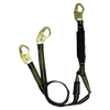 FallTech 6' WeldTech Kevlar Energy Absorbing Lanyard Double-leg with Steel Snap Hooks - 8242Y