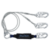 FallTech 6' ViewPack Coated Cable Energy Absorbing Lanyard Double-leg with Steel Snap Hooks - 8357Y