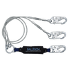 FallTech 6' ViewPack Coated Cable Energy Absorbing Lanyard Double-leg with Steel Snap Hooks - 8357Y