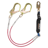 FallTech 6' Leading Edge Cable Energy Absorbing Lanyard Double-leg with Swivel Connectors and SRL D-ring - 8354LEYSS3D