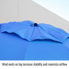 Black Stallion UB250-BLU Blue FR Industrial Umbrella & Stand Combo
