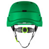 Lift Safety RADIX Type II Industrial Climbing Style Vented Helmet - Green - HRX-22GC2