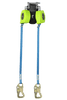 FallTech 8' FT-X Class 1 Twin-leg Tie-Back SRL - Steel Snap Hook - 84308TP8S