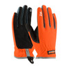 Maximum Safety Synthetic Leather Palm & Hi-Vis Fabric Back - PVC Grip on Index Finger/Thumb - Orange - 12/PR - 120-4600