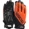 Boss Grip Synthetic Microfiber Palm w/Silicone Coated & Hi-Vis Mesh Fabric Back - Orange - 12/PR - 120-MG1240T