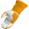 Caiman Premium Goat Grain TIG/Multi-Task Welder's Glove w/Split Cowhide Back - 4" Kontour Wrist Cuff - Gold - 6/PR - 1540