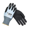 G-Tek PolyKor Seamless Knit Blended Glove w/Double-Dipped Nitrile Coated MicroSurface Grip on Palm & Fingers - Blue - 1/DZ - 16-330