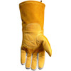 Caiman Premium Pig Grain MIG/Stick Welder's Glove w/FR Cotton Fleece Lining & Heat Shield - Gold - 6/PR - 1812