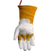 Caiman Premium Goat Grain TIG/MIG Welder's Gloves w/Split Cowhide Back - FR Insulated - Gold - 6/PR - 1868