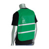 PIP Hi-Vis Apparel Non-ANSI Incident Comm& Vest - 100% Polyester - Green - 1/EA - 300-1505
