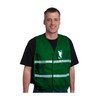 PIP Hi-Vis Apparel Non-ANSI Incident Comm& Vest - 100% Polyester - Green - 1/EA - 300-1505