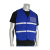 PIP Hi-Vis Apparel Non-ANSI Incident Comm& Vest - Cotton/Polyester Blend - Blue - 1/EA - 300-2504