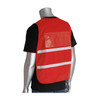 PIP Hi-Vis Apparel Non-ANSI Incident Comm& Vest - Cotton/Polyester Blend - Red - 1/EA - 300-2508