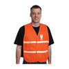 PIP Hi-Vis Apparel Non-ANSI Incident Comm& Vest - Solid Polyester - Orange - 1/EA - 300-2512
