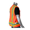 PIP ANSI Type R Class 2 Two-Tone Ten Pocket Surveyors Tech Vest - Hi-Vis Orange - 1/EA - 302-0700