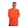 PIP Hi-Vis Apparel Non-ANSI Long Sleeve T-Shirt - Orange - 1/EA - 310-1100