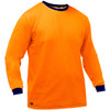 Bisley Hi-Vis Apparel Non-ANSI Long Sleeve Shirt - Orange - 1/EA - 310M6118