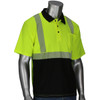 PIP ANSI Type R Class 2 Polo Shirt w/Performance Moisture Control Fabric & Black Bottom Front - Hi-Vis Yellow - 1/EA - 312-1610B