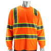 PIP Hi-Vis Apparel ANSI Type R Class 3 Two-Tone Long Sleeve T-Shirt - Orange - 1/EA - 313-1345
