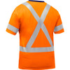 Bisley Hi-Vis Apparel ANSI Type R Class 3 X-Back Short Sleeve Shirt - Orange - 1/EA - 313M1118X