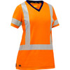 Bisley Hi-Vis Apparel ANSI Type R Class 2 Women's Short Sleeve T-Shirt - Orange - 1/EA - 313W1118H