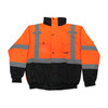 PIP ANSI Type R Class 3 Rip Stop Premium Plus Bomber Jacket w/Zip-Out Fleece Liner & "D" Ring Access - Hi-Vis Orange - 1/EA - 333-1770