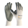 MaxiFoam Premium Seamless Knit Nylon Glove w/Nitrile Coated Foam Grip on Palm & Fingers - Vend-Ready - White - 6/PR - 34-800V