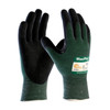 MaxiFlex Cut Seamless Knit Glove w/Premium Nitrile Coated MicroFoam Grip on Palm & Fingers  - Touchscreen - Green - 6/PR - 34-8743V