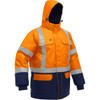 Bisley ANSI Type R Class 3 & CSA Z96 2 X-Back Extreme Cold Jacket w/Navy Bottom - Hi-Vis Orange - 1/EA - 343M6450X