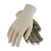 PIP Regular Weight Seamless Knit Cotton/Polyester Glove w/PVC Dotted Grip - Natural - 1/DZ - 36-110PD