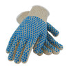 PIP Seamless Knit Cotton / Polyester Glove w/Double-Sided PVC Brick Pattern Grip - 7 Gauge - Natural - 20/DZ - 37-C110BB